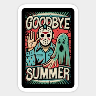 Goodbye Summer Hello School | Jason Voorhees and Ghost Sticker